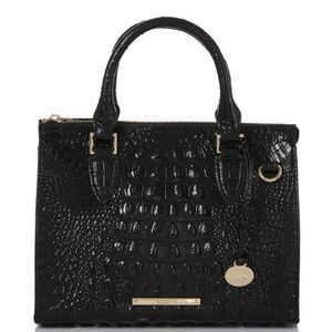 Brahmin Anywhere Convertible Black Leather Handbag
